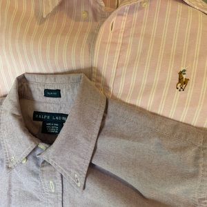 2 SHIRT BUNDLE! Like New Woman’s Ralph Lauren Slim Fit Collared Shirts Size 8